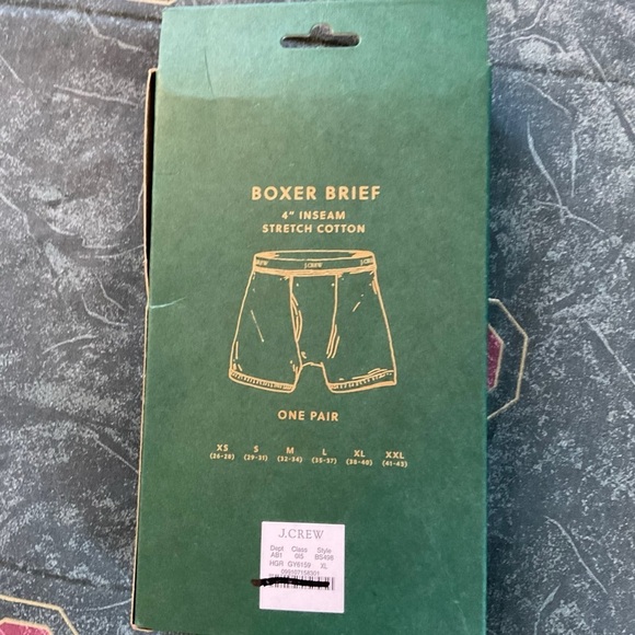 J.Crew Stretch 4" boxer briefs Heather Graphite Underwear Size XL NWT NIB NEW - Picture 4 of 5